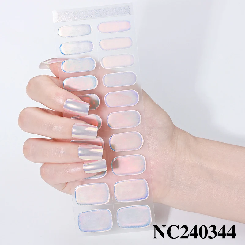 Glänzende Press-On Nail Wraps