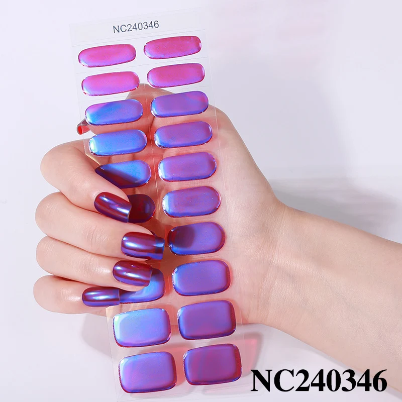 Glänzende Press-On Nail Wraps