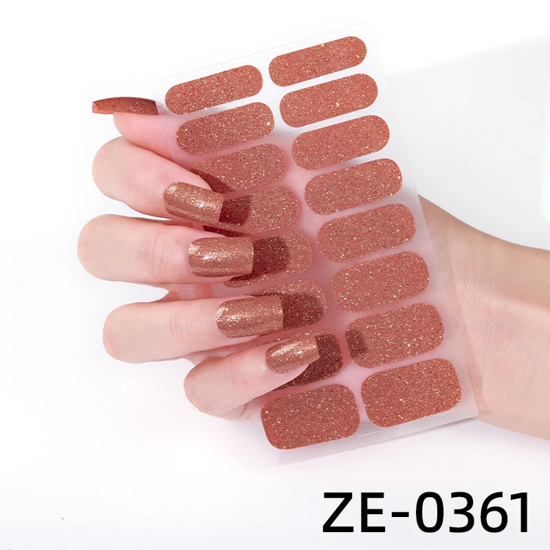 Glitzernde Nagelkunst-Wraps