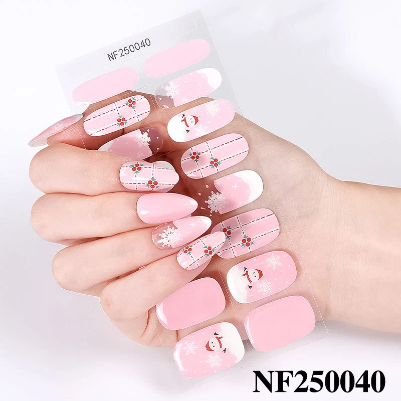 Festliche Nagelkunstaufkleber