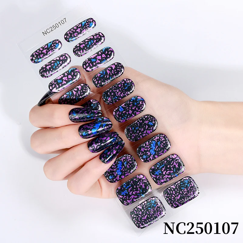 Glitzer-Gel-Nagel-Wraps