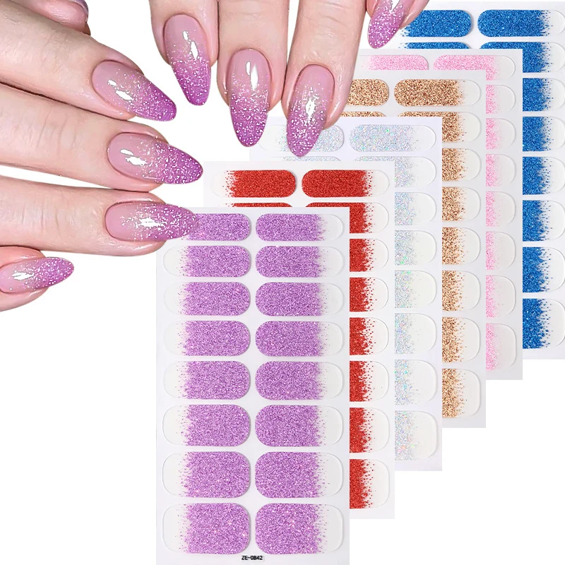 Glamorous Glitter Ombre Nagelwickel