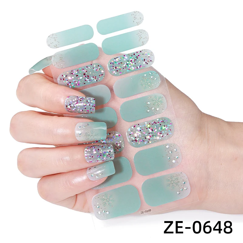 Florale Nagelkunst Aufkleber