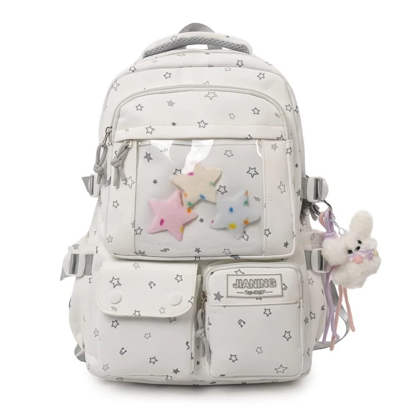 Rucksack Skanto mit Sternenbesatz und vielen Fächern