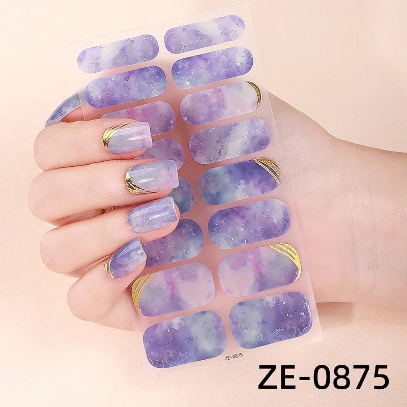 Künstlerische Marmor-Nagel-Wraps