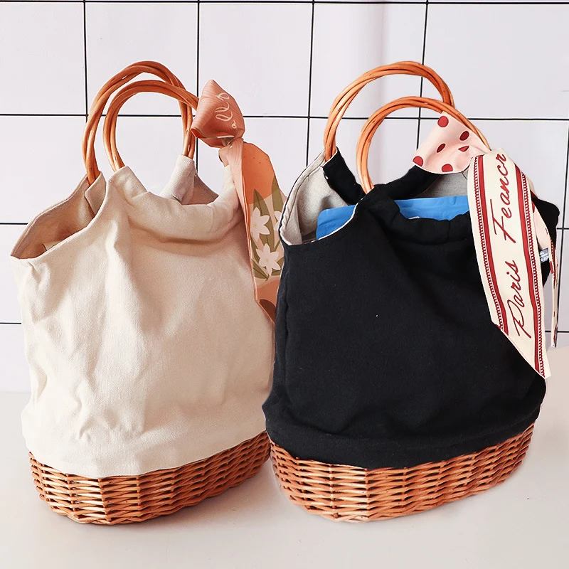 Stylische Geflochtene Korbtasche Brehn
