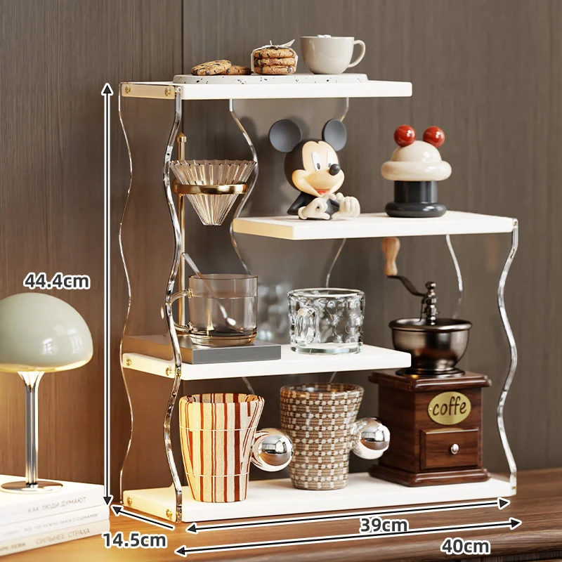 Gestufter Acryl-Wellen-Thekenregal-Organizer