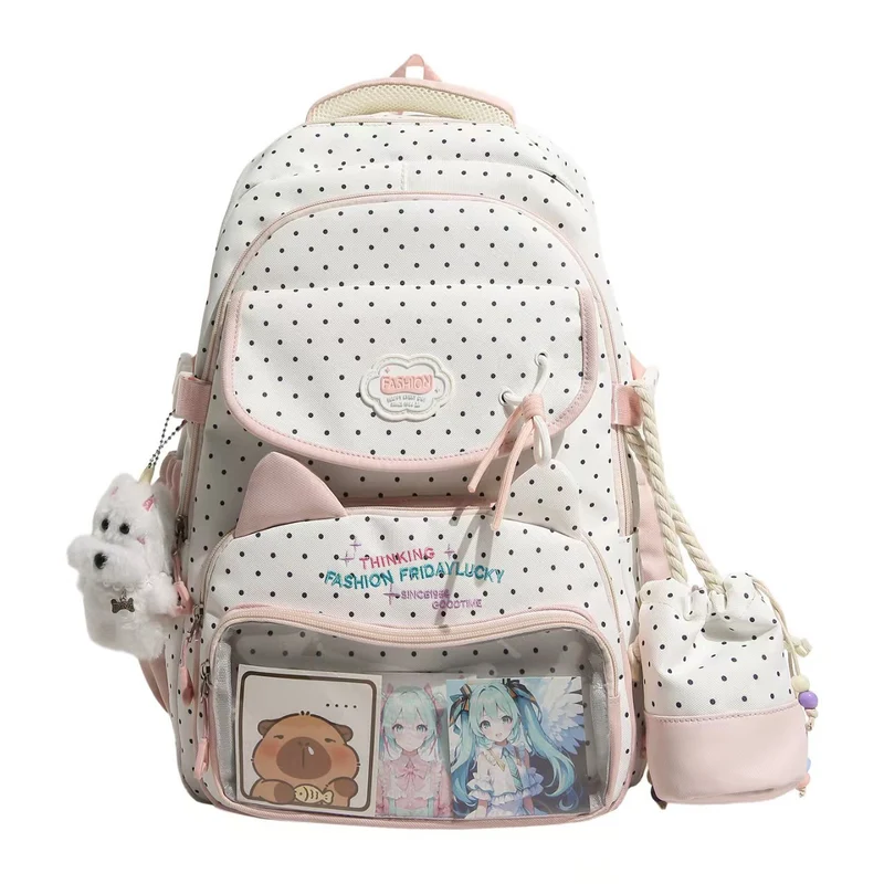 Verspielter Rucksack Skanto mit Polka-Dot-Motiv
