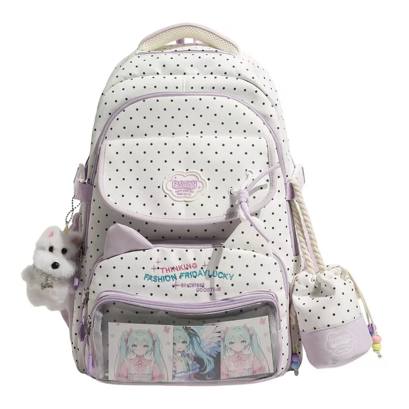 Verspielter Rucksack Skanto mit Polka-Dot-Motiv