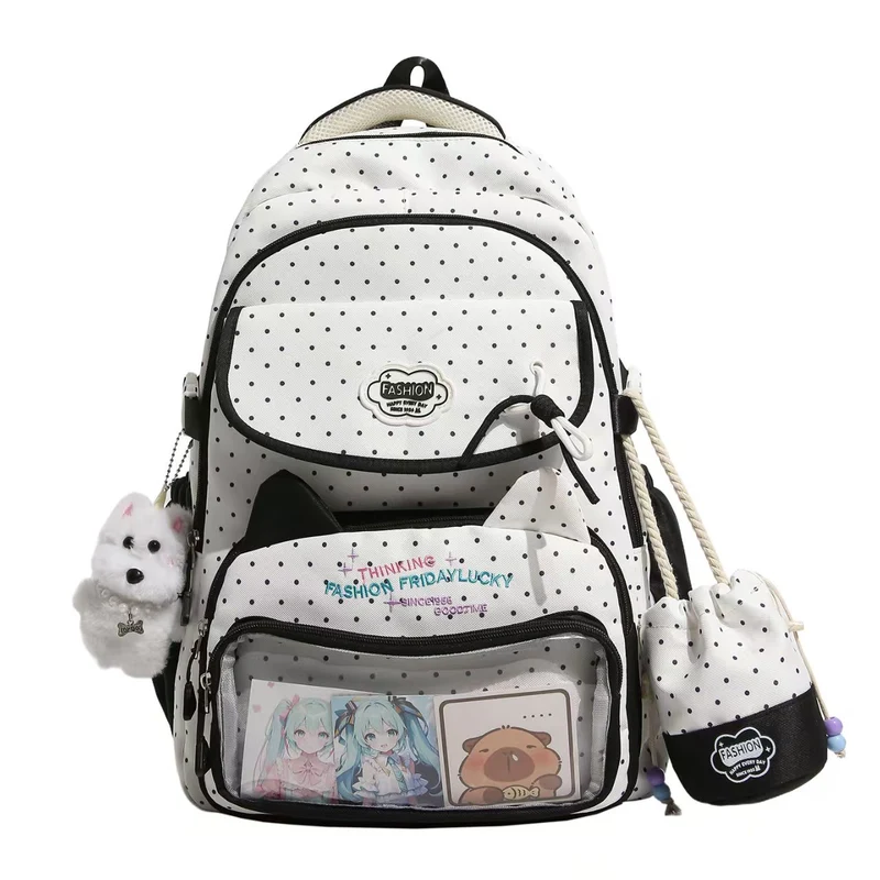 Verspielter Rucksack Skanto mit Polka-Dot-Motiv
