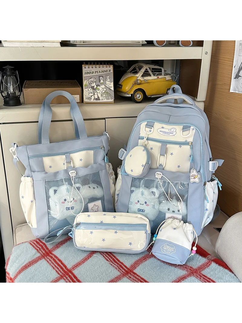 Plüsch-Schulrucksack-Set Skanto