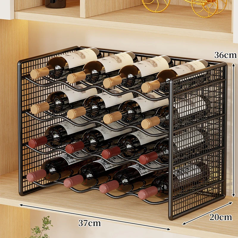 Kompakter Tisch Metall Draht Weinflaschen Organizer