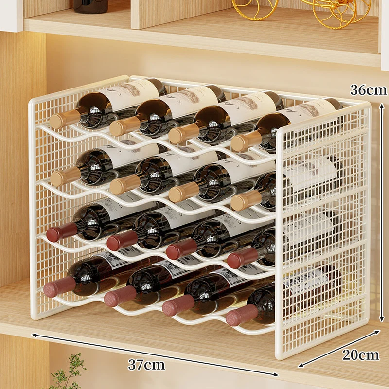 Kompakter Tisch Metall Draht Weinflaschen Organizer