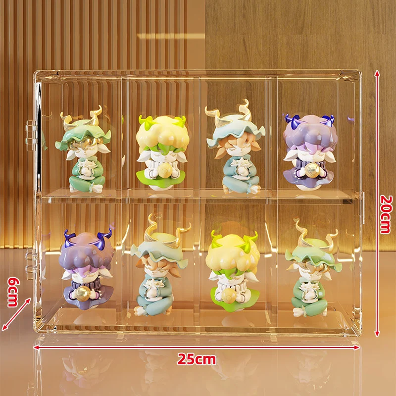 Klarer Acryl Modularer Multi-Compartment Miniaturfigurinen-Vitrine