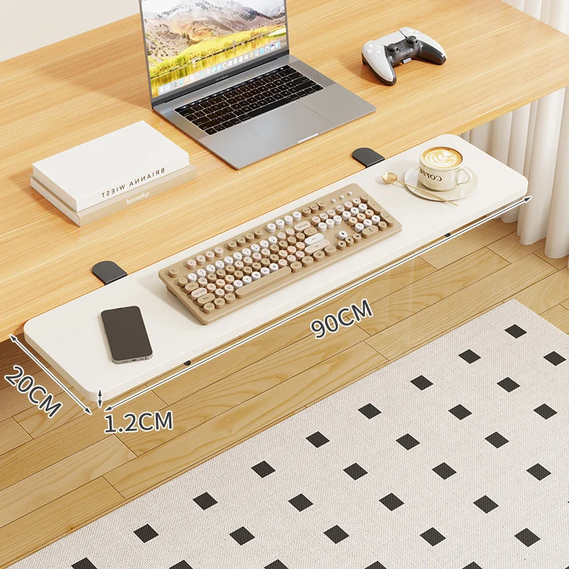 Clamp-On Klappbarer Bambus-Seitentablettisch für Schreibtisch und Sofa