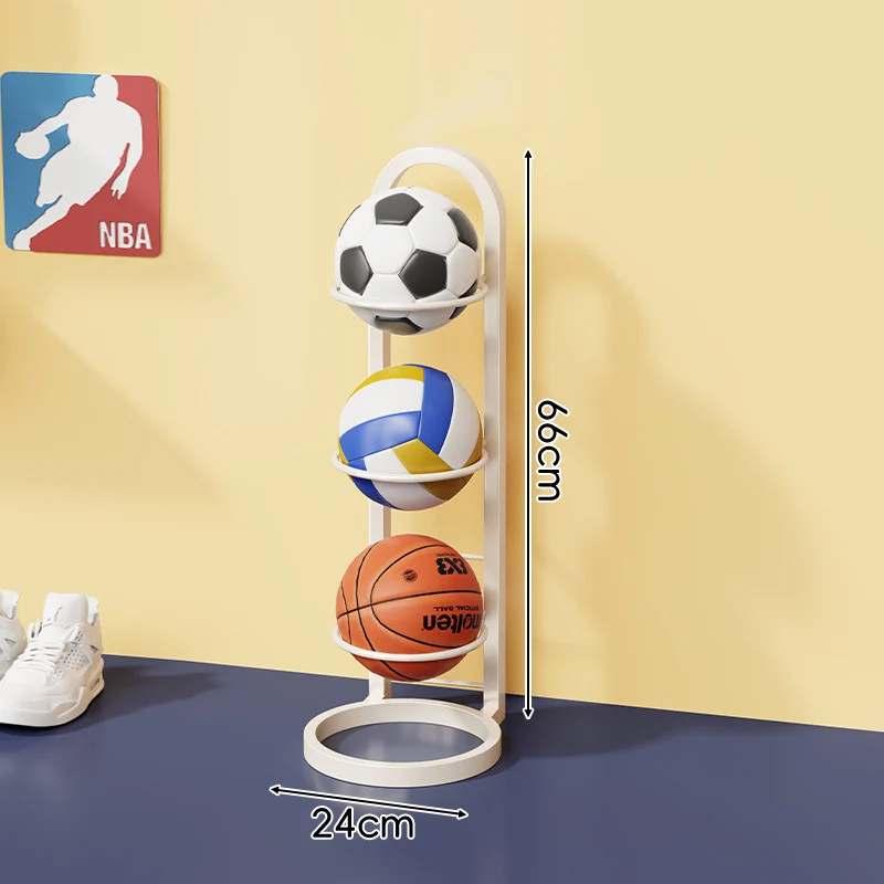 Mehrstufiges vertikales Sportballlagerregal mit Wandmontageoption