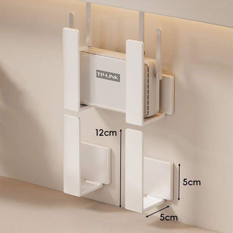 Wandmontierte vertikale Router- und Modemhalterung Satz