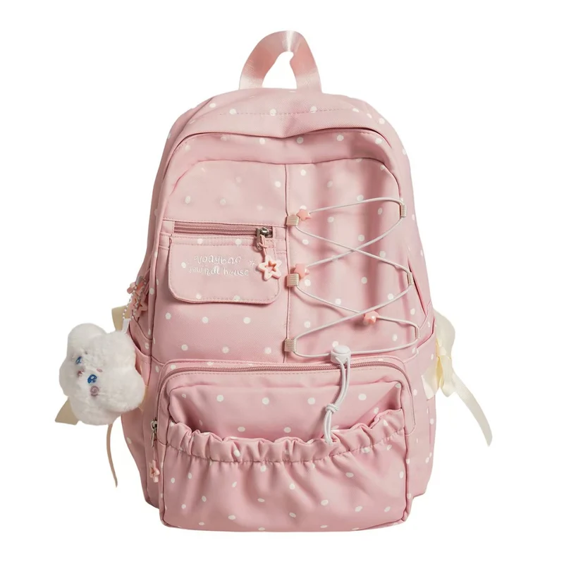 Niedlicher Freizeit-Rucksack mit Polka Dots Skanto