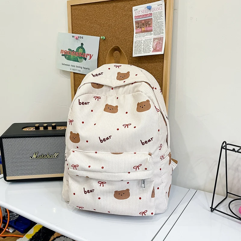 Niedlicher Rucksack mit Bären-Print Skanto