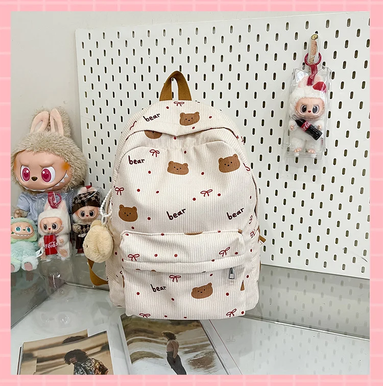 Niedlicher Rucksack mit Bären-Print Skanto