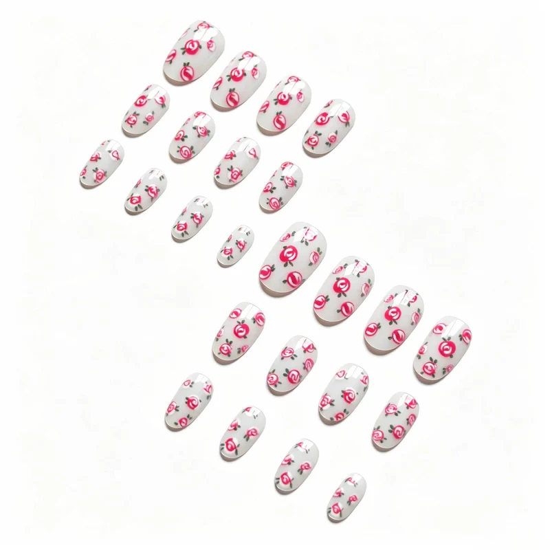 Floral Rose Design Nagelkunst