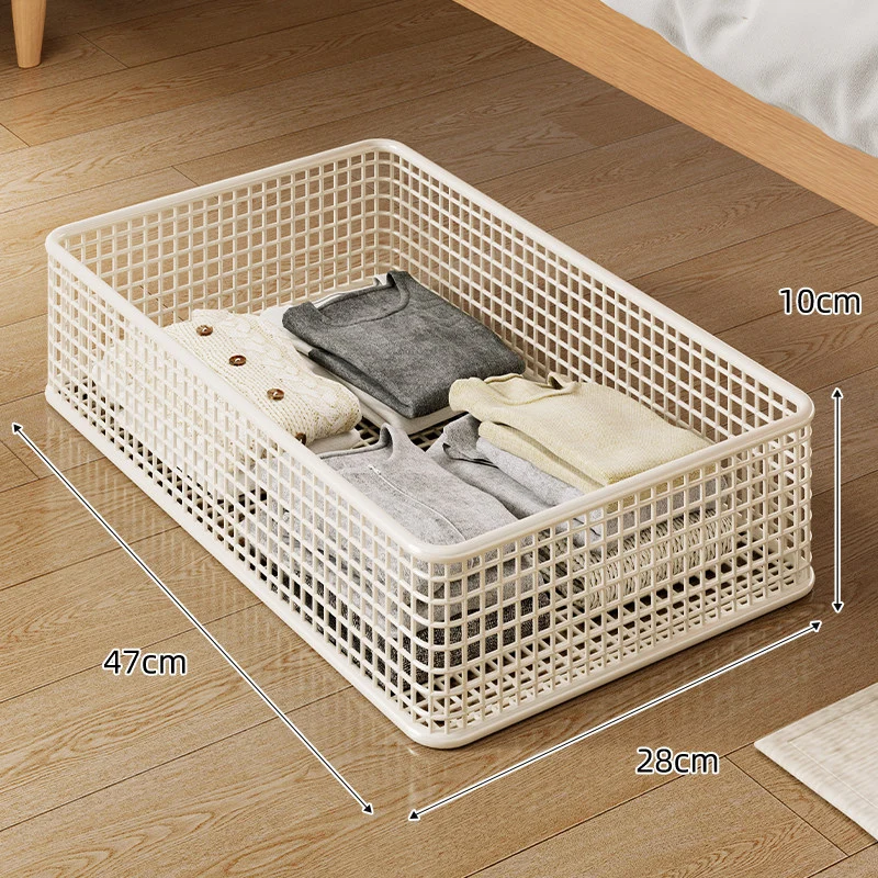 Niedrigprofil Rechteckiger Metallgitter Unter-Bett Aufbewahrungskorb Organizer