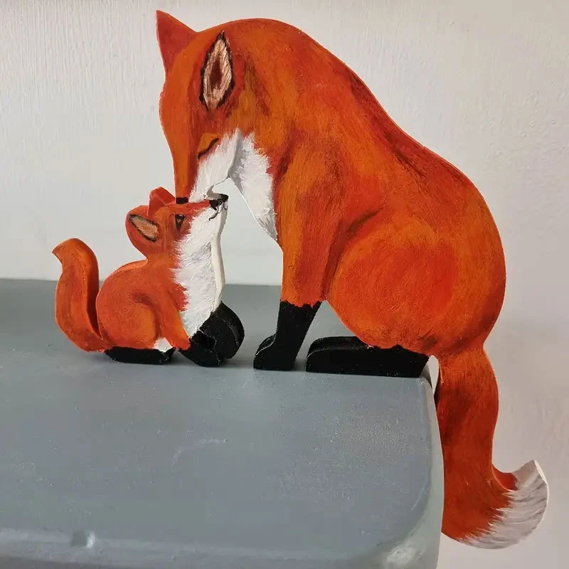 Verspielt Füchse Familie Wandkunst
