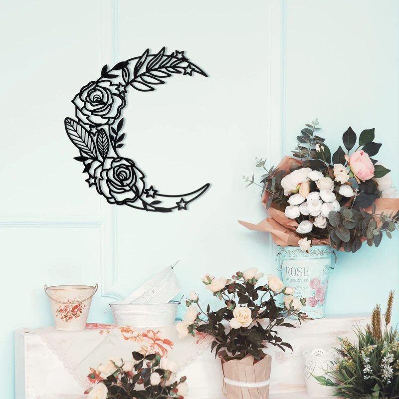 Floral Moon Wandkunst