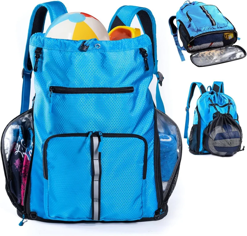 Multifunktionaler Freizeitrucksack mit speziellen Taschen für Handtücher und Sportausrüstung Skanto