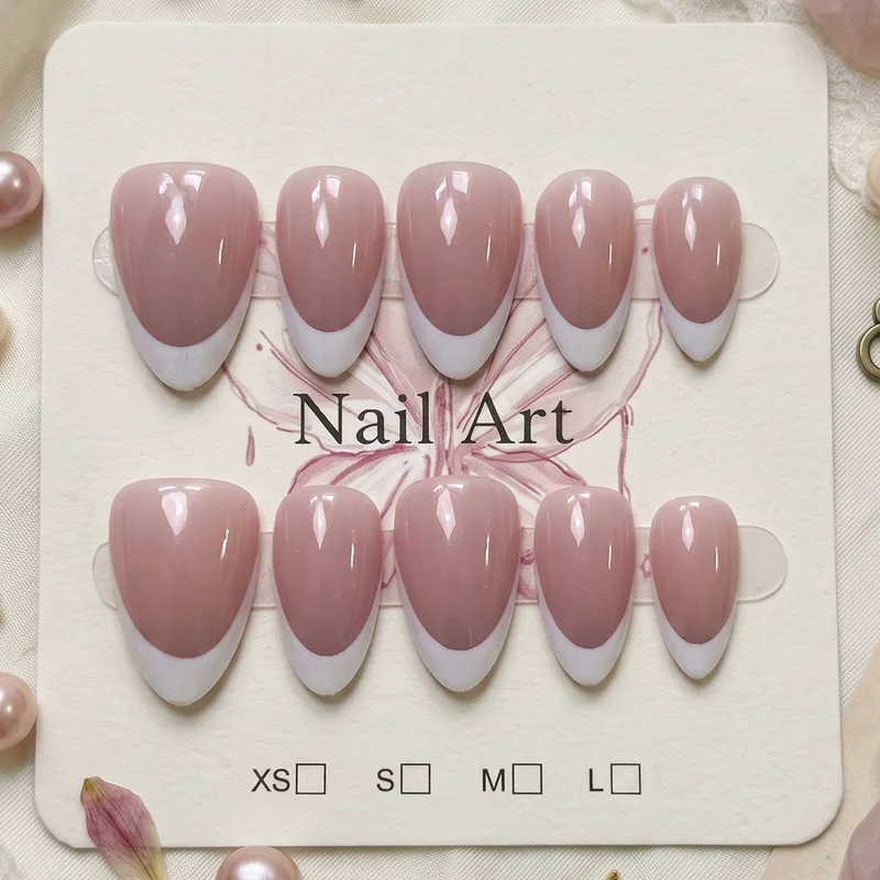 Premium French Tip Press-On Nail Set
