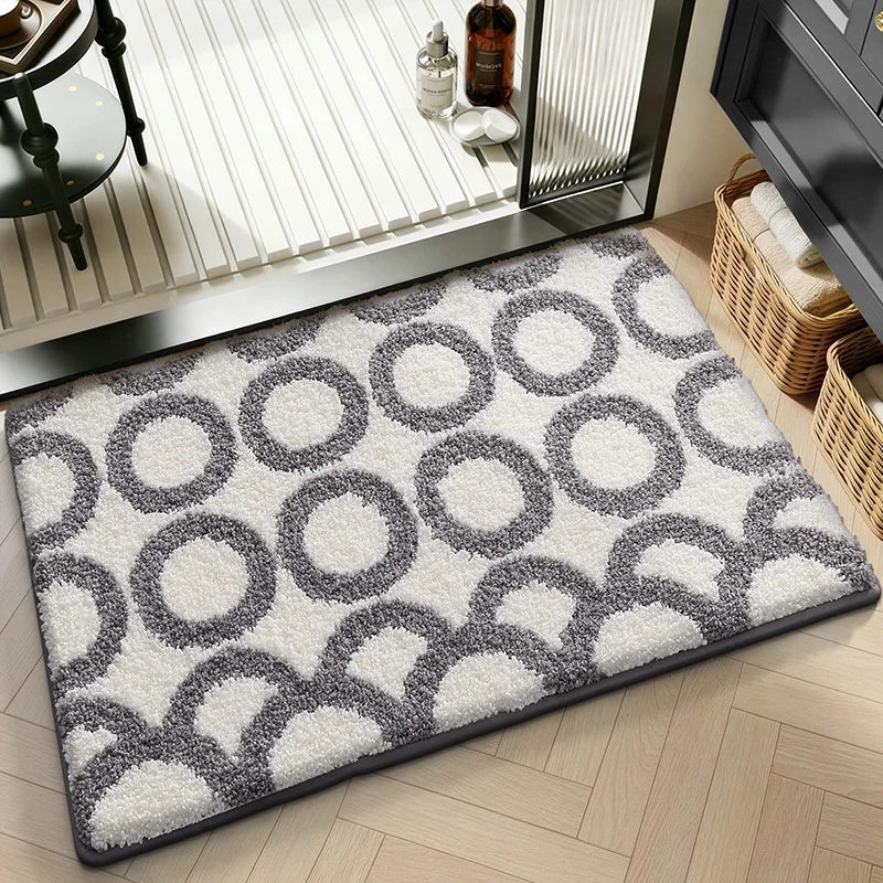 Plüsch geometrisches Muster Badematte