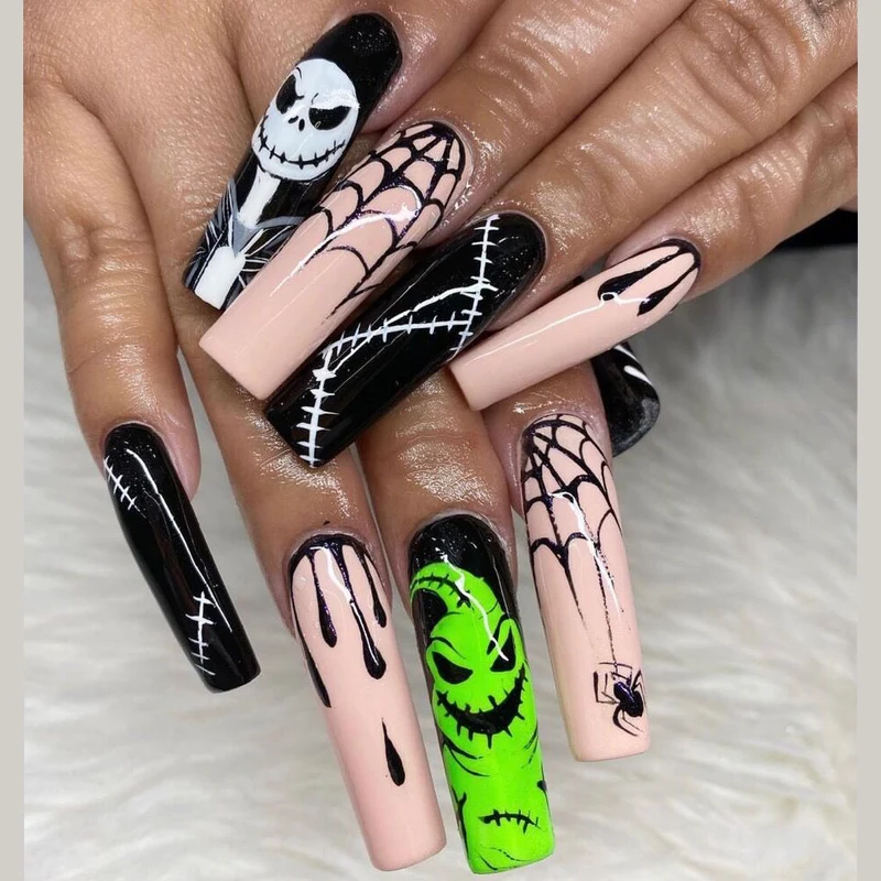 Kreatives Halloween-Themen Press-On Nail Set