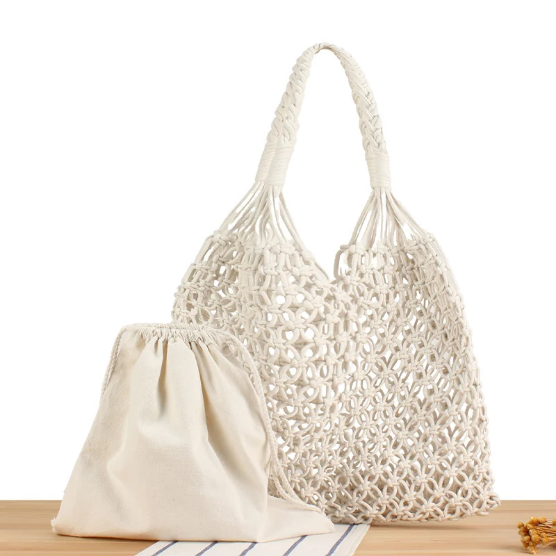 Handtasche aus robustem handgeknüpftem Netzmaterial Skanto