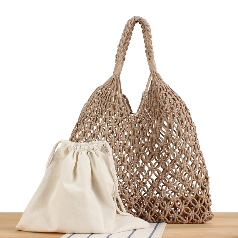 Handtasche aus robustem handgeknüpftem Netzmaterial Skanto