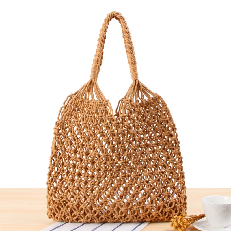 Handtasche aus robustem handgeknüpftem Netzmaterial Skanto