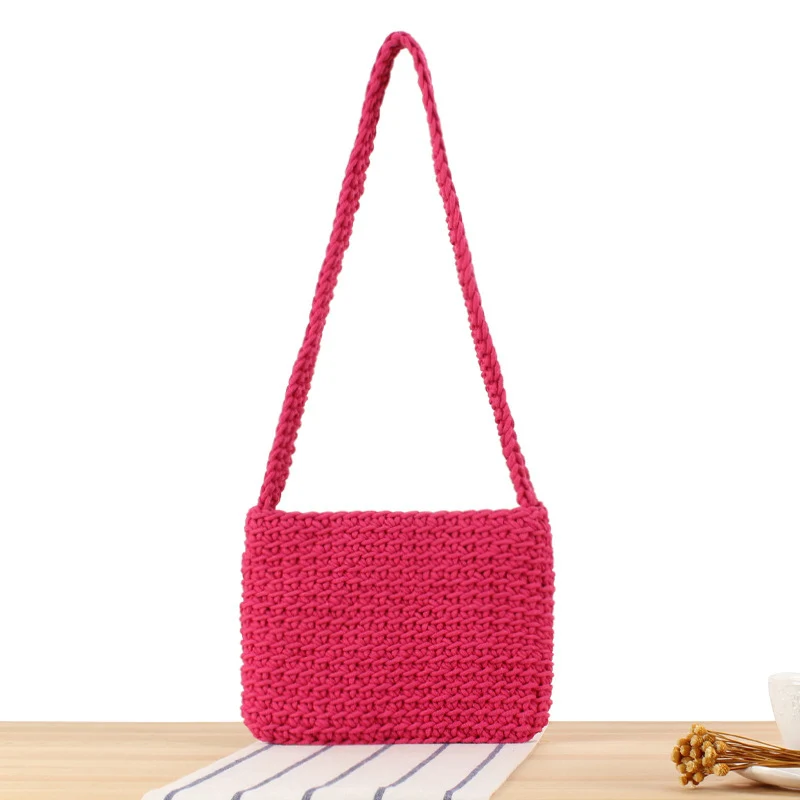 Hochwertige Makramee-Handtasche mit stilvollen Schulterriemen Skanto