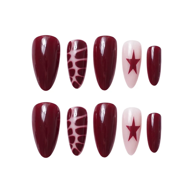 Künstlerisches Stiletto Druck-Ziegel Nageldesign