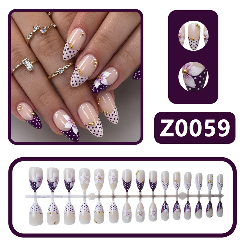 Künstlerisches Press-On Nagelset
