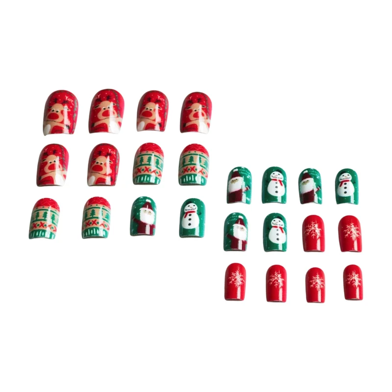 Festliche Feiertagsmotiv-Nagelkunst
