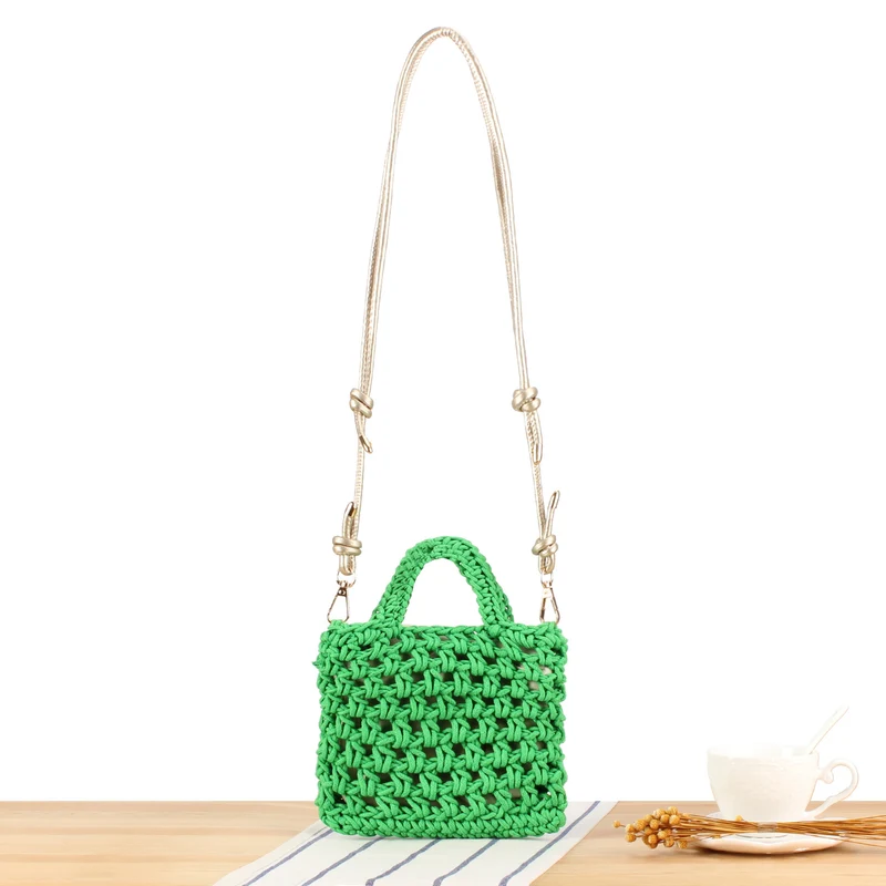 Handgefertigte Makramee-Handtasche mit verstellbarem Schultergurt Skanto