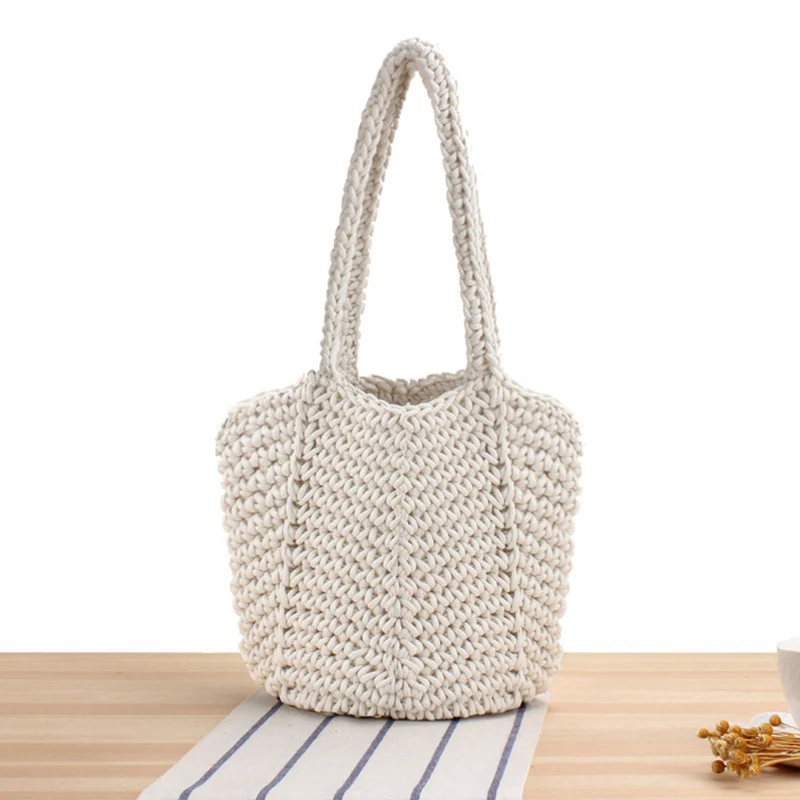 Handgefertigte Makramee-Handtasche mit strukturierter Optik Skanto