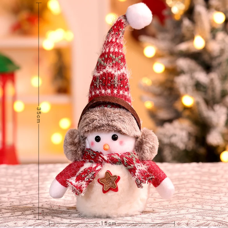 Dekorative Plüsch-Schneemann-Figur
