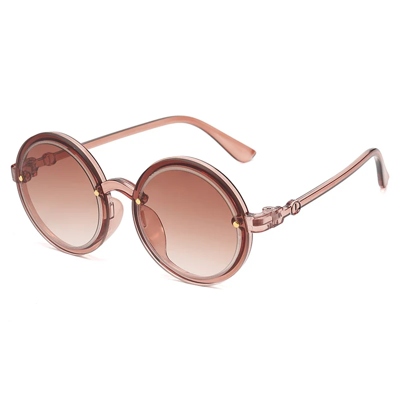 Runde Damen-Sonnenbrille mit transparentem Rahmen Skanto