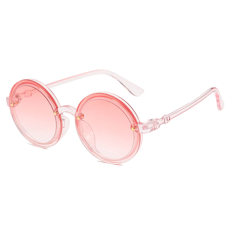 Runde Damen-Sonnenbrille mit transparentem Rahmen Skanto