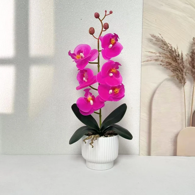 Stylisches Faux-Orchideenpflanzenarrangement