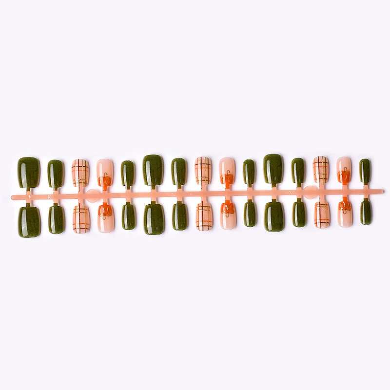 Saisonales Kürbis Nagelkunst Set