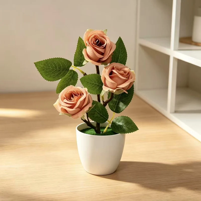 Realistische Künstliche Rosen Pflanzenarrangement
