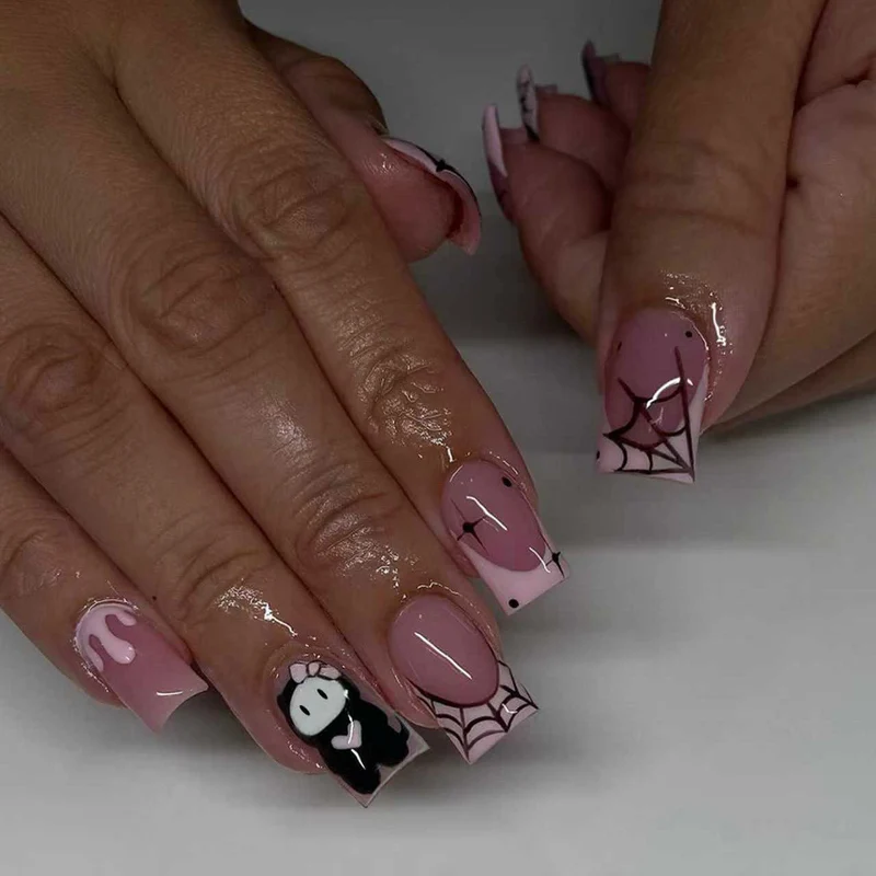Künstlerisches Langes Stiletto Press-On Nagelset