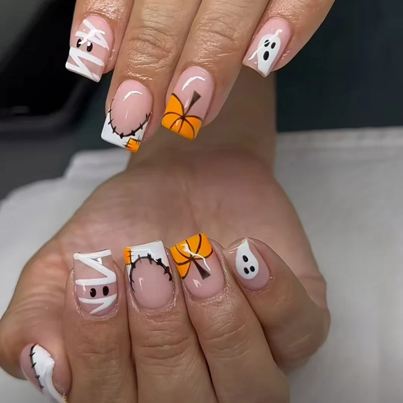 Künstlerisches Langes Stiletto Press-On Nagelset