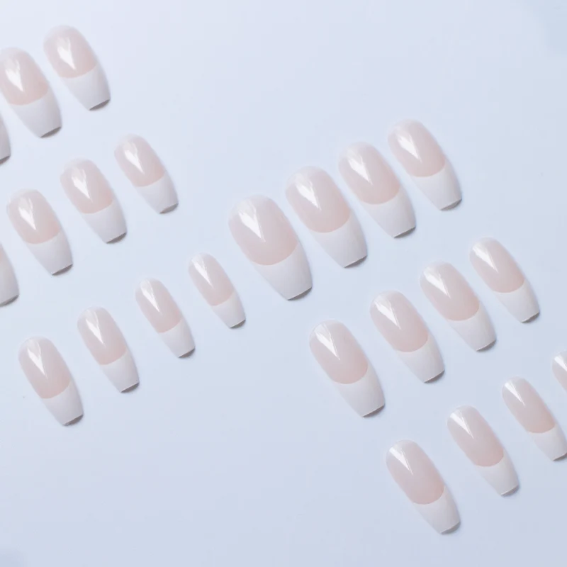 Elegante Französisch Spitze Acryl Nagel Set
